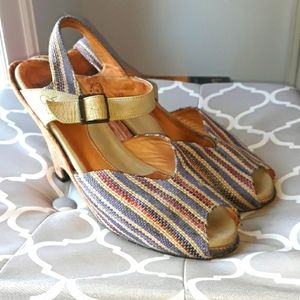 Raquel Pindowns Fluevog wedge sandals 9